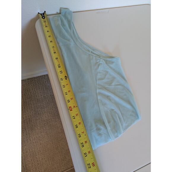Free People FP Movement Blue Mesh Racerback Crop Workout Tank Top Women Size L - Picture 10 of 10